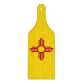 Glas snijplank peddel met New Mexico vlag (Voorkant)