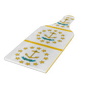 Glas snijplank peddel met Rhode Island vlag (Hoek)
