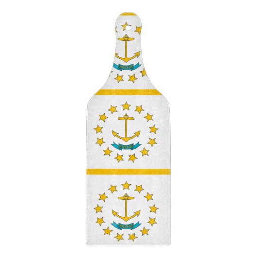 Glas snijplank peddel met Rhode Island vlag (Voorkant)