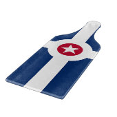 Glas snijplank peddel met vlag Indianapolis (Hoek)