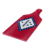 Glas snijplank peddel met vlag van Arkansas (Hoek)