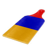 Glas snijplank peddel met vlag van Armenië (Hoek)