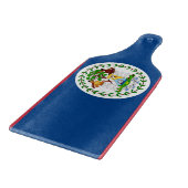Glas snijplank peddel met vlag van Belize (Hoek)