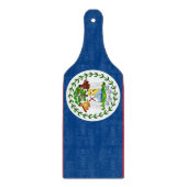 Glas snijplank peddel met vlag van Belize (Voorkant)