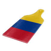 Glas snijplank peddel met vlag van Colombia (Hoek)