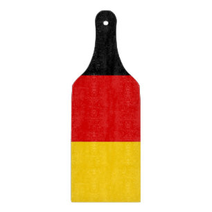 Glas snijplank peddel met vlag van Duitsland