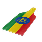 Glas snijplank peddel met vlag van Ethiopië (Hoek)