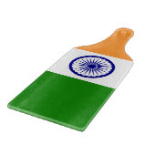 Glas snijplank peddel met vlag van India (Hoek)