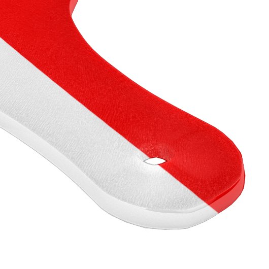 Glas snijplank peddel met vlag van Indonesië (Hoek)