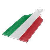 Glas snijplank peddel met vlag van Italië (Hoek)
