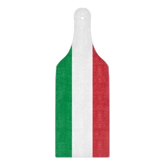 Glas snijplank peddel met vlag van Italië (Voorkant)