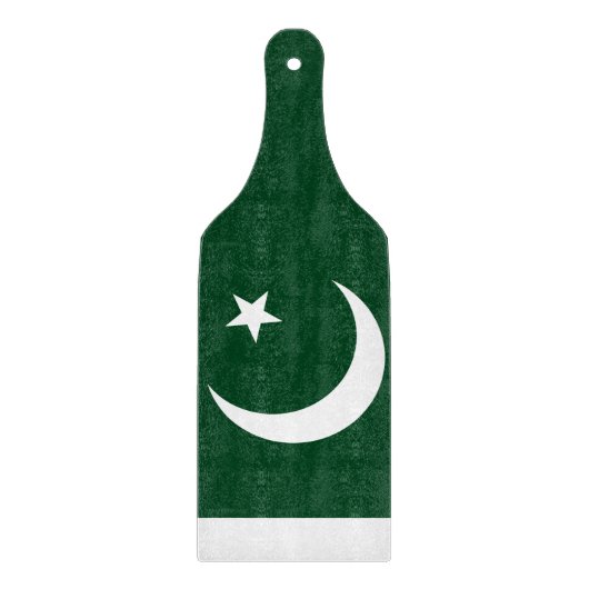 Glas snijplank peddel met vlag van Pakistan (Voorkant)