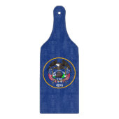 Glas snijplank peddel Utah vlag (Voorkant)