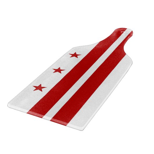 Glas snijplank peddel Washington DC vlag (Hoek)
