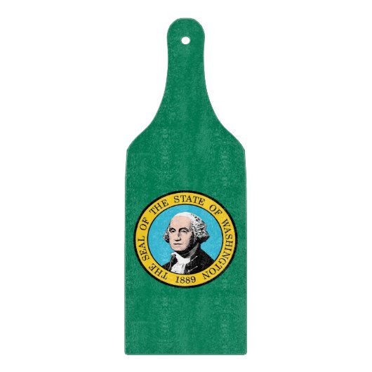 Glas snijplank peddel Washington vlag (Voorkant)