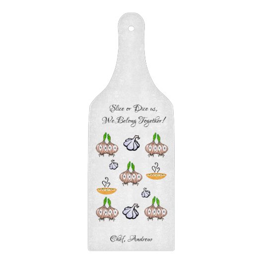 Glas Snijplank Uien Knoflook Soep Wij Behoren (Voorkant)