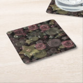 Glas, sterren, bloemen keramische tegel kartonnen onderzetters (Schuin)