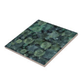 Glas, sterren, rozen tegeltje (Zijkant)