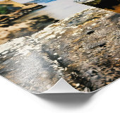 Glas thee met Schilderachtig kustachtergrond Foto Afdruk (Hoek)