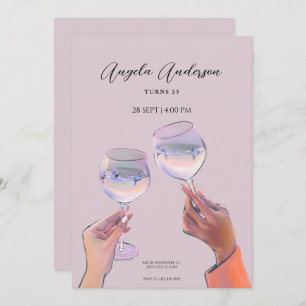 Glas toast juicht verjaardag kaart