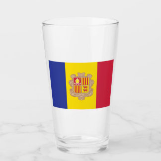 Glas Tumbler Andorra Vlag 16 oz