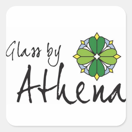 Glas van Athena Logo Stickers (Voorkant)