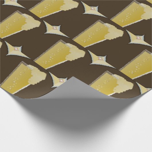 Glas van bier geanimeerd inpakpapier (Hoek)