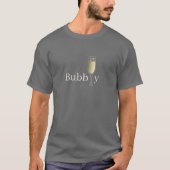Glas van "Champagne minimalistisch grijs" T-shirt (Voorkant)