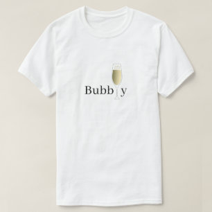 Glas van "Champagne minimalistisch wit" T-shirt