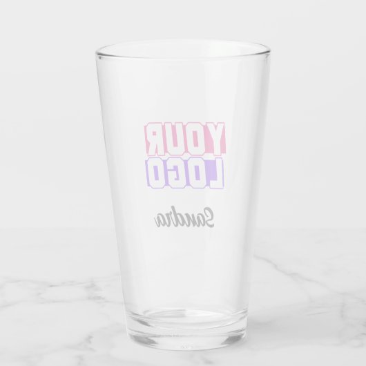 Glas van de Pint van de Logo van de douane met Uw  (Achterkant)