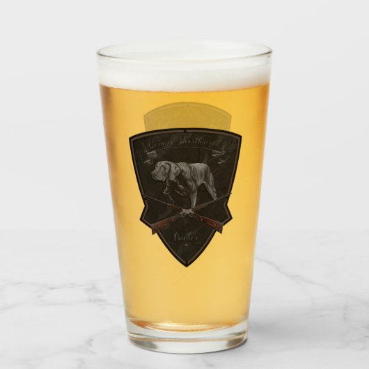 Glas van Duitse Staande Hond (Voorkant gevuld)