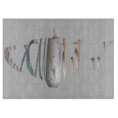 Glas van gebroken Bleek blauw Sinaasappel bloedvat Snijplank (Voorkant)