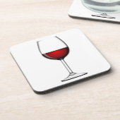 GLAS VAN RODE WIJN BIER ONDERZETTER (Linkerzijde)