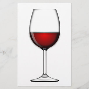 GLAS VAN RODE WIJN BRIEFPAPIER