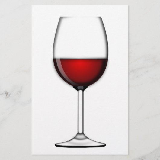 GLAS VAN RODE WIJN BRIEFPAPIER (Voorkant)