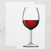 GLAS VAN RODE WIJN BRIEFPAPIER (Voorkant / Achterkant)