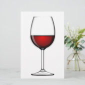 GLAS VAN RODE WIJN BRIEFPAPIER (Staand voorkant)