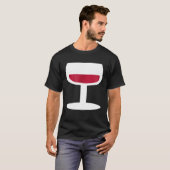 Glas van rode wijn t-shirt (Voorkant volledig)