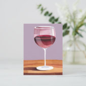 glas van rode wijn | Waterverf Vino Briefkaart (Staand voorkant)