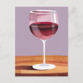 glas van rode wijn | Waterverf Vino Briefkaart (Voorkant)
