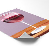 glas van rode wijn | Waterverf Vino Poster (Hoek)