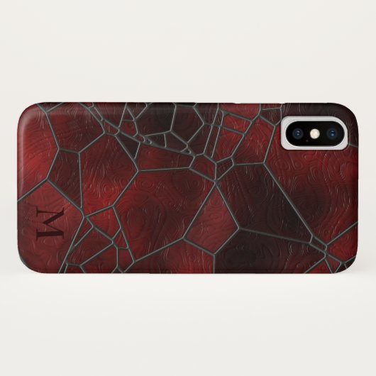 Glas van rood en zwart Case-Mate iPhone case (Achterkant (horizontaal))