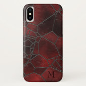 Glas van rood en zwart Case-Mate iPhone case (Achterkant)