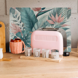 glas van tropische essentie snijplank