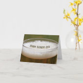 glas van Vaderdag van schuim bier Kaart (Gele Bloem)