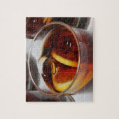 Glas van whiskeycocktail legpuzzel (Verticaal)