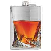 glas van whiskeyfles heupfles (Achterkant)