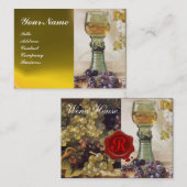 GLAS VAN WIJN, OUDE DRUIVENVINEYARD, RODE WAXZETEL VISITEKAARTJE (Voorkant / Achterkant)