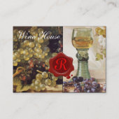 GLAS VAN WIJN, OUDE DRUIVENVINEYARD, RODE WAXZETEL VISITEKAARTJE (Achterkant)