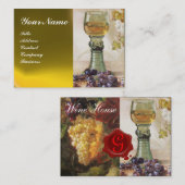 GLAS VAN WIJN, OUDE DRUIVENVINEYARD, RODE WAXZETEL VISITEKAARTJE (Voorkant / Achterkant)